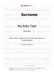 Sheet music, chords Big Baby Tape - Surname