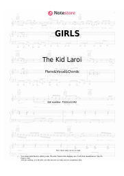 Sheet music, chords The Kid Laroi - GIRLS