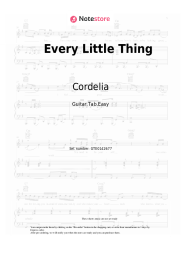 Sheet music, chords Cordelia - Every Little Thing