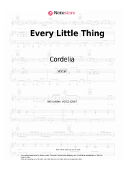 Sheet music, chords Cordelia - Every Little Thing