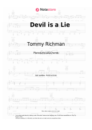 Sheet music, chords Tommy Richman - Devil is a Lie