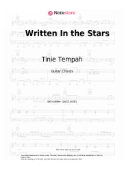 Sheet music, chords Tinie Tempah, Eric Turner - Written In the Stars