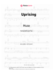 Sheet music, chords Muse - Uprising