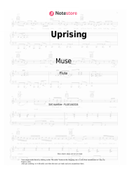 Sheet music, chords Muse - Uprising