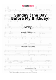 Sheet music, chords Moby - Sunday (The Day Before My Birthday)