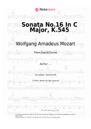 undefined Wolfgang Amadeus Mozart - Sonata No.16 In C Major, K.545