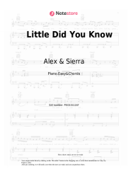 Sheet music, chords Alex & Sierra - Little Did You Know