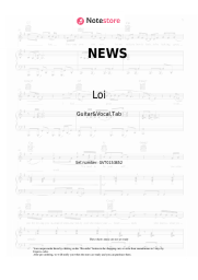 Sheet music, chords Loi - NEWS