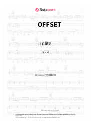 Sheet music, chords Lolita - OFFSET