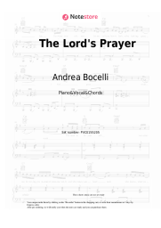 Sheet music, chords Andrea Bocelli - The Lord's Prayer