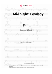 Sheet music, chords JADE - Midnight Cowboy