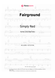 Sheet music, chords Simply Red - Fairground