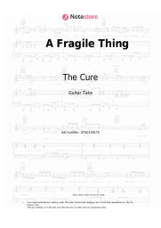 Sheet music, chords The Cure - A Fragile Thing