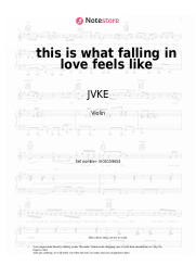 Sheet music, chords JVKE - ​this is what falling in love feels like