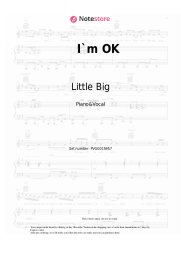 Sheet music, chords Little Big - I`m OK