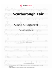 Sheet music, chords Simon & Garfunkel - Scarborough Fair/Canticle