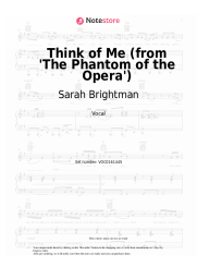Sheet music, chords Sarah Brightman, Steve Barton, Andrew Lloyd Webber - Think of Me (from 'The Phantom of the Opera')