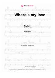 Sheet music, chords SYML - Where's my love