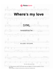 Sheet music, chords SYML - Where's my love