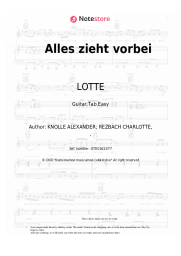 Sheet music, chords LOTTE - Alles zieht vorbei