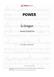 Sheet music, chords G-Dragon - POWER