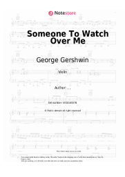Sheet music, chords George Gershwin - Someone To Watch Over Me (from the musical 'Oh, Kay!')