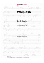 Sheet music, chords Architects - Whiplash