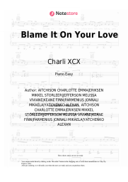 Sheet music, chords Charli XCX, Lizzo - Blame It On Your Love