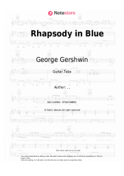 Sheet music, chords George Gershwin - Rhapsody in Blue