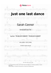 Sheet music, chords Sarah Connor, Natural - Just one last dance