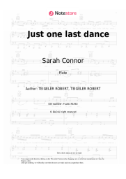Sheet music, chords Sarah Connor, Natural - Just one last dance