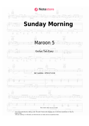 Sheet music, chords Maroon 5 - Sunday Morning