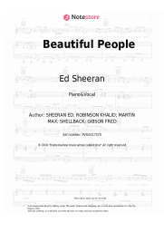Sheet music, chords Ed Sheeran, Khalid - Beautiful People
