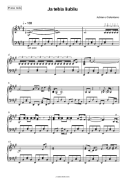 Sheet music, chords Adriano Celentano - Ja tebia liubliu