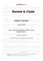 Sheet music, chords Sarah Connor, Henning Wehland - Bonnie & Clyde