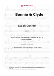 Sheet music, chords Sarah Connor, Henning Wehland - Bonnie & Clyde
