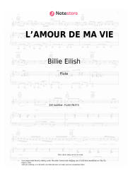 Sheet music, chords Billie Eilish - L’AMOUR DE MA VIE