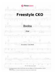 Sheet music, chords Booba - Freestyle CKO