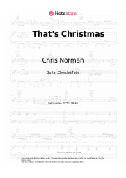 Sheet music, chords Chris Norman - That's Christmas