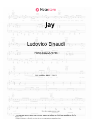 Sheet music, chords Ludovico Einaudi - Jay