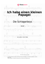 Sheet music, chords Die Schlagerboys - Ich habe einen kleinen Papagei