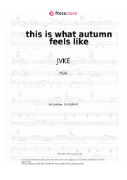 Sheet music, chords JVKE - this is what autumn feels like