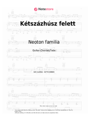 Sheet music, chords Neoton familia - Kétszázhúsz felett