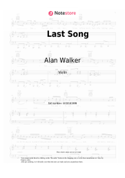 Sheet music, chords Alan Walker, Faouzia - Last Song