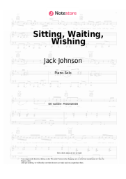 Sheet music, chords Jack Johnson - Sitting, Waiting, Wishing