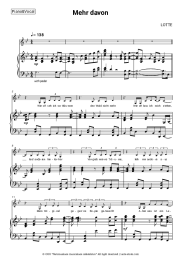 Sheet music, chords LOTTE - Mehr davon