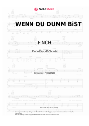 Sheet music, chords FiNCH - WENN DU DUMM BiST