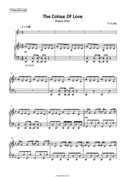 Sheet music, chords D-Code - The Colour Of Love (Radio Mix)