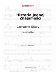 Sheet music, chords Czerwone Gitary - Historia Jednej Znajomości