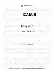 Sheet music, chords Tony Ann - ICARUS